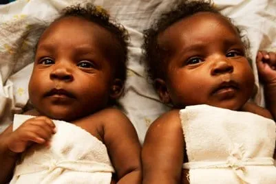 Acen and Apio in Ugandan hospital